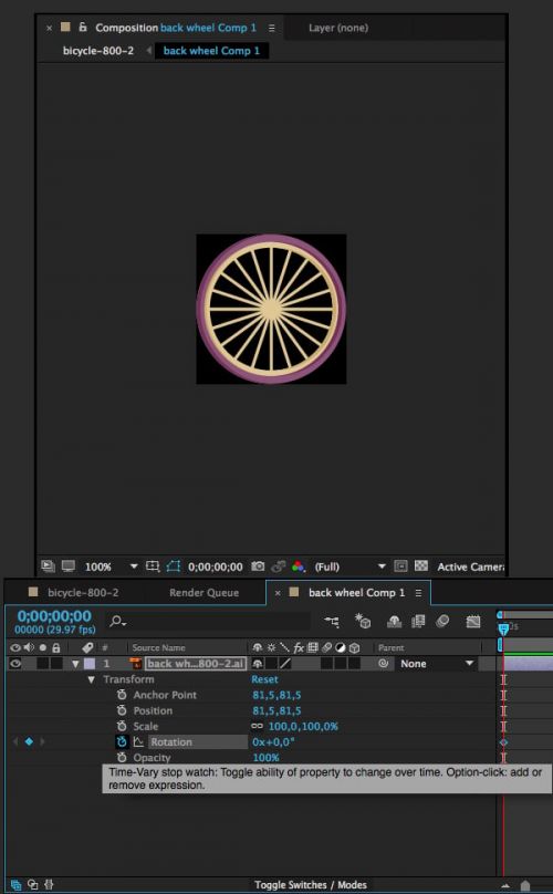 آموزش متحرک سازی دوچرخه در افترافکت
